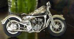 Ralph Lauren Modell Motorrad in Silber
