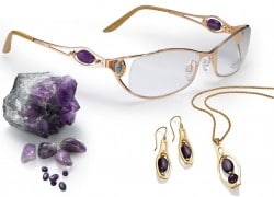 Luxus-Brillen con Crystaluche mit Edelsteinen
