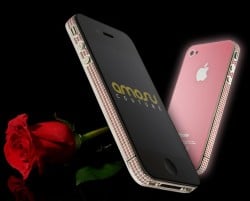 Pink Swarovski iPhone 4 zum Valentinstag