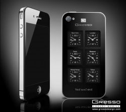 Gresso iPhone 4 mit sechs schweizer Uhren