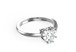 Amora Platin Ring mit Herz-Diamant