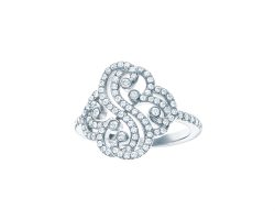 Enchant double heart ring von Tiffany & Co. in Platin mit Diamanten