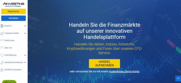 Ainvesting Bewertung - Traden Sie eine Vielfalt an Instrumenten auf einer Plattform